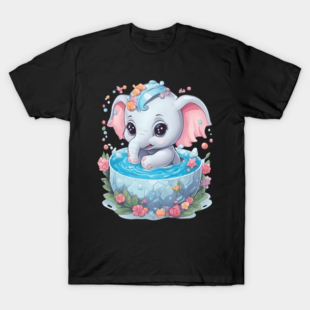 Elephant Drawing T-Shirt by animegirlnft